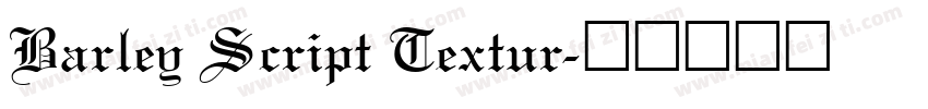 Barley Script Textur字体转换